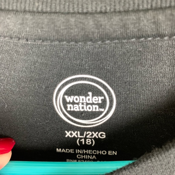 🔥3/15 Wonder Nation Kid’s Graphic Tee Black XXL - Picture 3 of 3